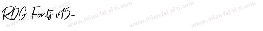 ROG Fonts v15字体转换